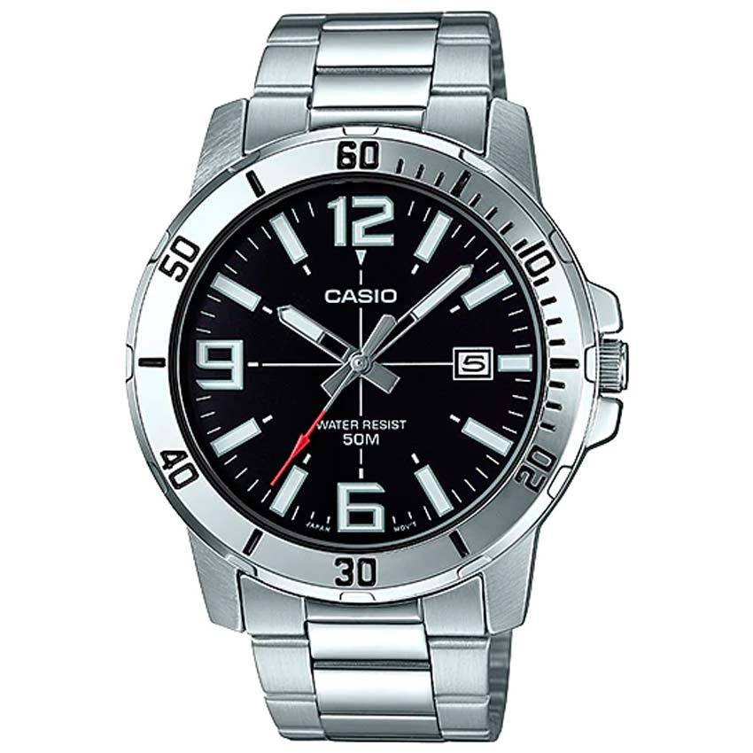 Casio Gent’s MTP-VD01D-1BVUDF Enticer Analog Black Dial Watch